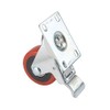 5'' Caster Wheel, Double Locking, Swiveling with 4 Hole Mounting