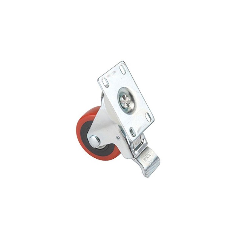 5'' Caster Wheel, Double Locking, Swiveling with 4 Hole Mounting