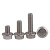 Stainless Steel Flanged Hex Head Bolts Flange Hexagon Screws