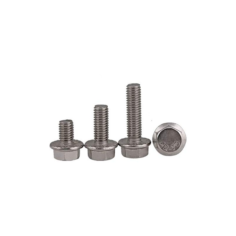 Stainless Steel Flanged Hex Head Bolts Flange Hexagon Screws