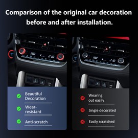 Auovo AC Knob Cover fit for Toyota Corolla Hatchback Accessories 2025 2024 2023 2022 Corolla/Sedan/Hybrid/Corolla Cross Air Conditioner Rearview Mirror Knob Cover Engine Start Stop Trims 4PCS (Red)