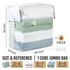 TAILI Vacuum Storage Bags 4 Pack, Extra Large Cube (40x28x18x18