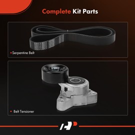 A-Premium Engine Serpentine Belt Drive Kit with Tensioner Compatible with Honda CR-V CRV 2007-2009 & Acura TSX 2004-2006, L4 2.4L