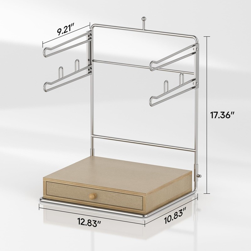 GIGIFTREE Plastic Grocery Bag Holder, Chrome T-Shirt Bag Rack, Plastic