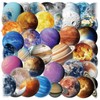 50PCS Transparent Planet Stickers Pack,Aesthetic Solar System Outer Space Decals