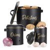 OwnMy Set of 3 Potato Onion Garlic Storage Bins Vegetable