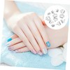 Ipetboom Nail Art Rhinestone Glue Gel 12pcs Crown Nail Gem