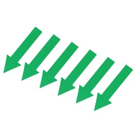 LUMLLSAJI Arrow Stickers - 6 Sets / 36 Pcs Directional Signs Removable Floors Decals for Floor Wall Marking - PVC Self-Adhesive - 4x1" Size- Green