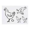 4 x 'Hen & Egg' Temporary Tattoos - Water Resistant,