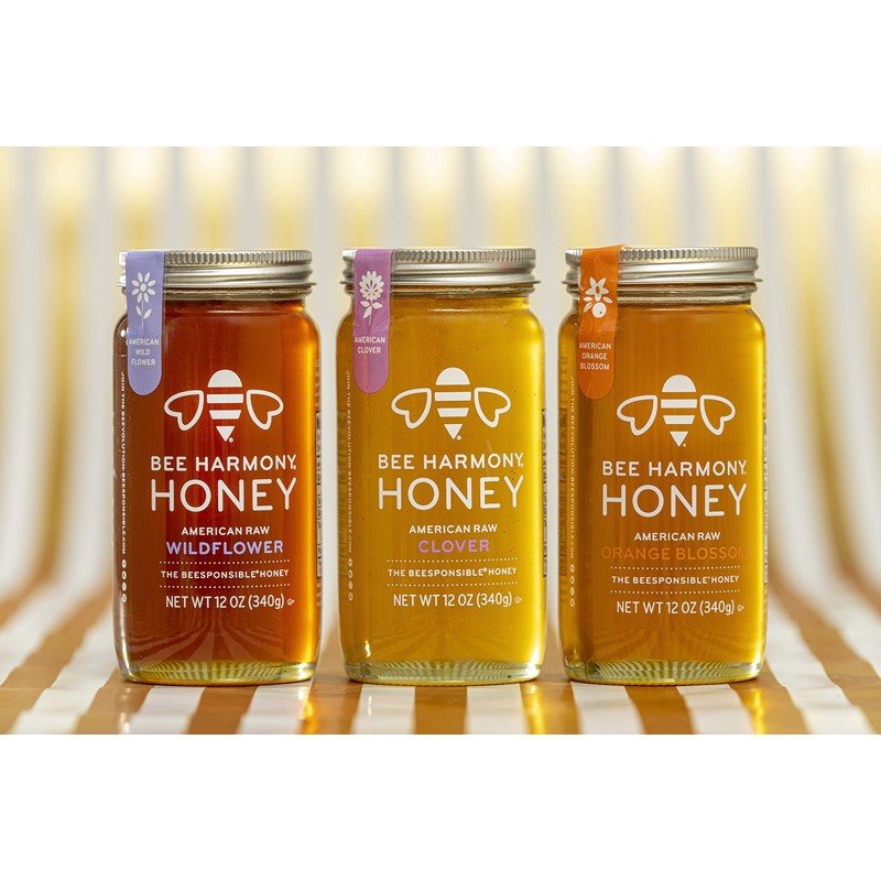 Bee Harmony Honey 3 Pack Variety Pack, 36 Ounce (Clover,