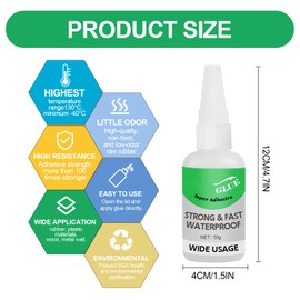 2Pcs Magic Glue,Universal Super Glue,Multifunctional Glues,Magic Glue Super Adhesive Strong & Fast Waterproof Wide Usage,All Purpose Super Glues for Metal, Plastic, Wood, Ceramics