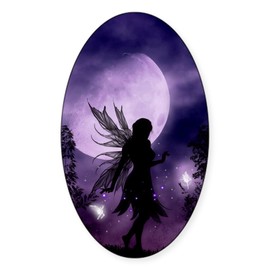 CafePress Dancing Fairy Oval Car Bumper Sticker
