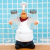 FishMM Resin Decorative Ornaments,Kitchen Decor,Cook Statue,French Chef Figurines with Salt