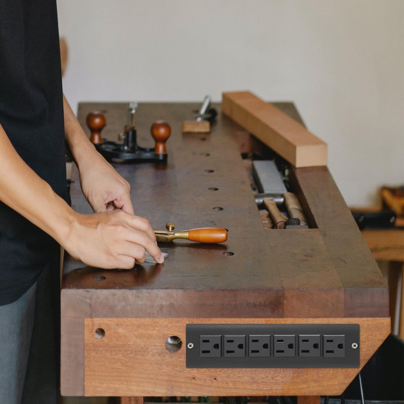 Recessed Power Strip Without USB,Mount Industrial Workshop Power Charge Station