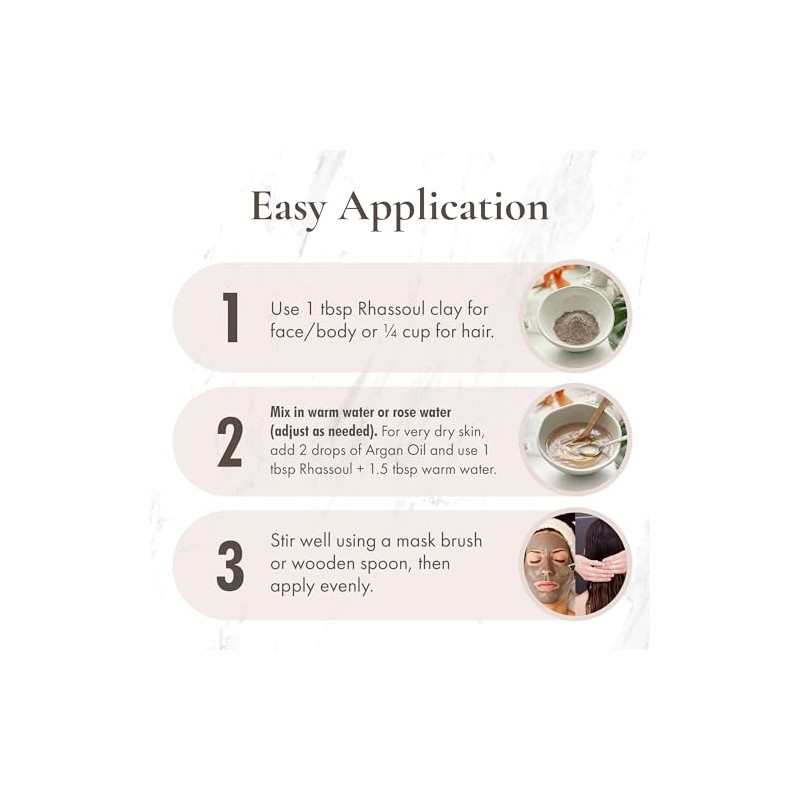 Rhassoul Clay - Ghassoul Clay1 Lb - Detoxifying and Rejuvenating