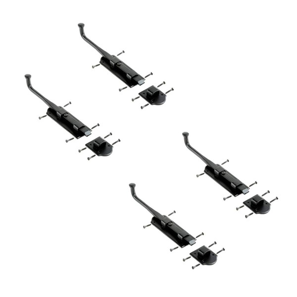 Renovators Supply Manufacturing Black Slide Bolt Door Latch 9 in.