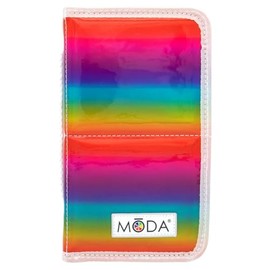 MODA Rainbow Makeup Brush Flip Case – Travel-Friendly Folding Storage Organizer for Makeup Brushes & Tools, Durable & Easy to Clean