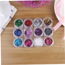 Healeved 2sets Colors Creative Nail Art Paillette Sequins Decor for Manicure Butterfly Shaped Nail Sequins Home Salon Use Fun Handmade Craft Supplies