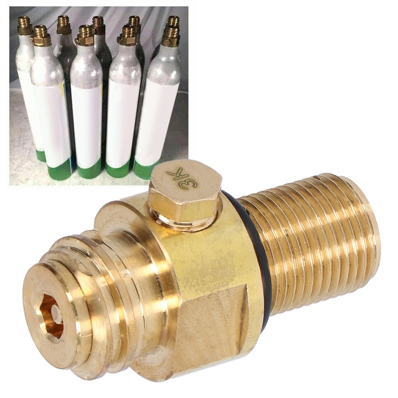 M18x1.5 Thread CO2 Cylinder Refill Adapter Pin Valve Converter Accessories