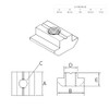 Slot Nut Heavy Sliding Nut M6 Slot 10 for Aluminium