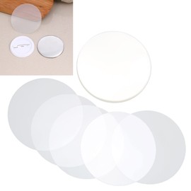 100Pcs Clear Badge Film for Round Badge Button, Fridge Magnet, Transparent Badge Protective Film for DIY Button Maker (56MM)
