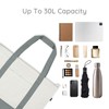 Ecoright Large Canvas Tote Bag for Women with Zip and