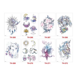 Unbranded 8 X Women Flowers Temporary Waterproof Tattoo Body Arm Stickers  US
