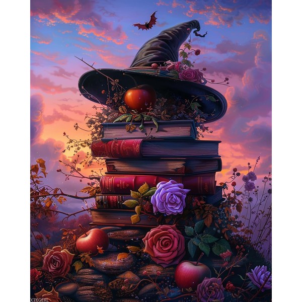 XTXGERL Paint by Numbers Halloween for Adults, Acrylic Oil Painting