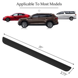 Car Rear Bumper Protector Guard, Universal Rubber Scratch-Resistant Trunk Door Sill Protector, Scratch-Resistant Boot Sill Protector Car Exterior Accessories for Most Cars and SUV (Black)