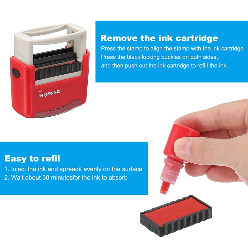 YOKIVE Invoice Self Inking Rubber Stamp, Office Ink Business Stamp