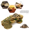 MINYULUA Turtle Basking Platform Reptile Terrarium Hideout Tortoise Resin Rock
