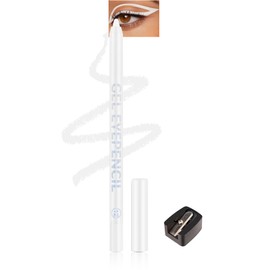 Waterline Gel Eyeliner Pencil, White Matte Waterproof Long Lasting Cream Eye Liner Pencil with Sharpener, Hypoallergenic Highly Pigmented Precision Smudge-Proof Smooth Eyeliner Makeup Pen for Women-12