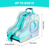 Hytiland Roller Skate Bag - Stylish Holographic Fashion Model, Spacious