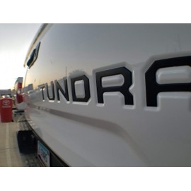 EyeCatcher Tailgate Insert Letters Compatible with 2014-2021 Toy TNDRA (Matte Black)