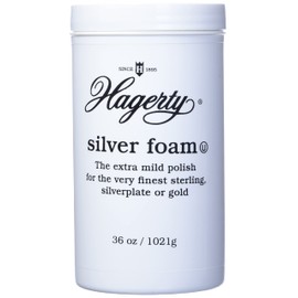 Hagerty Silver Foam: Mild Silver Polish, Gently Removes Tarnish from Sterling, Silver Plate, and Gold, 36-Ounce