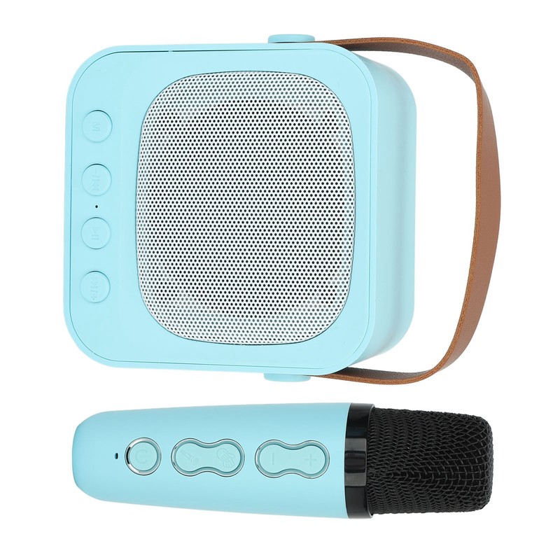 Mini Karaoke Machine Portable Bluetooth Speaker With Wireless Microphone Bass