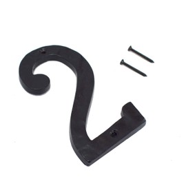 WIGANO 5.5"Hotel House Door Numbers Cast Iron Black (2 (Two))