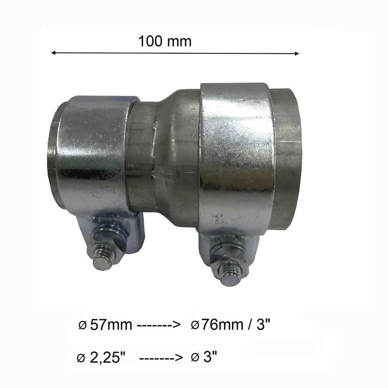 Exhaust Pipe Reducer Diameter 51 57 63 76 mm to