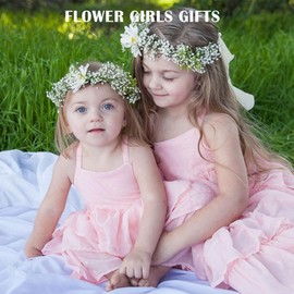 CERSLIMO Flower Girl Proposal Bracelet Gifts - Thank You for Being Our Flower Girl Jewelry Gifts for Teens Girls Kids Child, White Clear Pearl with Cute Charm Bracelets