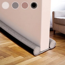 Draught Excluder for Doors, 94 cm, Door Seal, Draught Excluder with Double Seal, Draught Excluder for Door, Noise Blocker, Door Draught Excluder, Wind Stopper and Door Air Stopper, Black