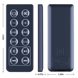 CLVIZCXOM RC10E Remote Control Replacement for Edifier R1280DB Studio Sound Powered Bookshelf Speakers - Black