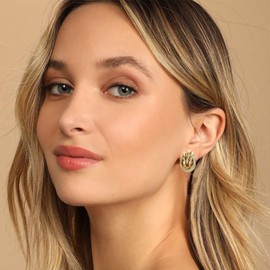 AOLIMI Gold Knot Clip On Earrings for Women Statement Stud Clip Earrings No Pierced Earrings