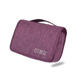 Aitoubil Travel Toiletry Bag,Hanging Travel Makeup Jewelry Toiletries Organizer Bags,Shower Bag with Top Handle for Men Women (Purple)