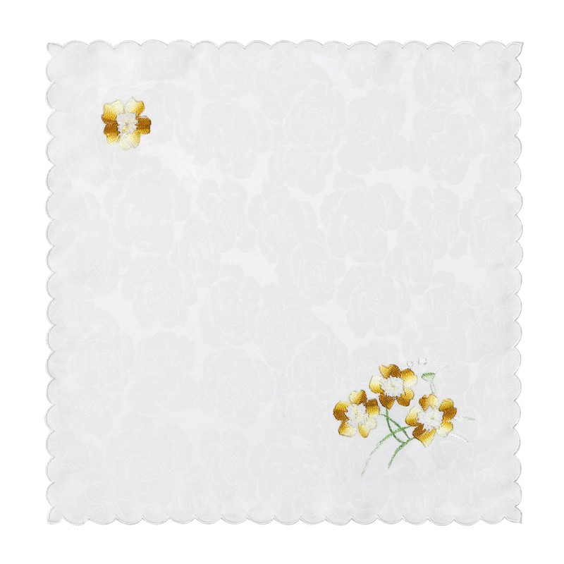 [Ebherys] 100% Silk Pure Hand Embroidery Handkerchief Square Hand Embroidery