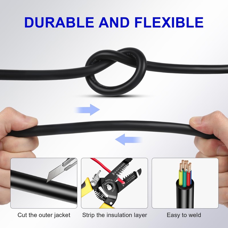 AOHEWEI 7 Core Trailer Cable 10 m Tow Cable 7