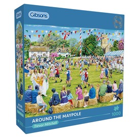 Gibsons Around the Maypole 1000 Piece Jigsaw Puzzle Beautiful Colourful Sustainable Jigsaw Puzzle for Adults | Premium 100% Recycled Board | Great Gift | Gibsons Games
