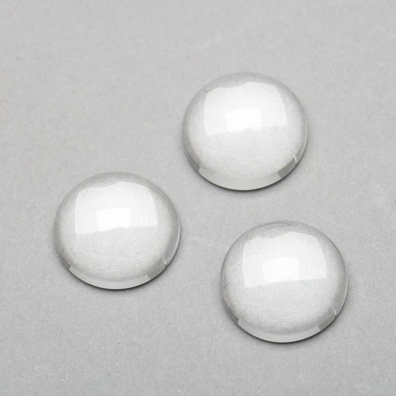 ガラスカボション 円形 ラウンドビーズ DIY ハンドメイド ジュエリー用 透明ドーム 拡大レンズ効果 アクセサリーパーツ 半球