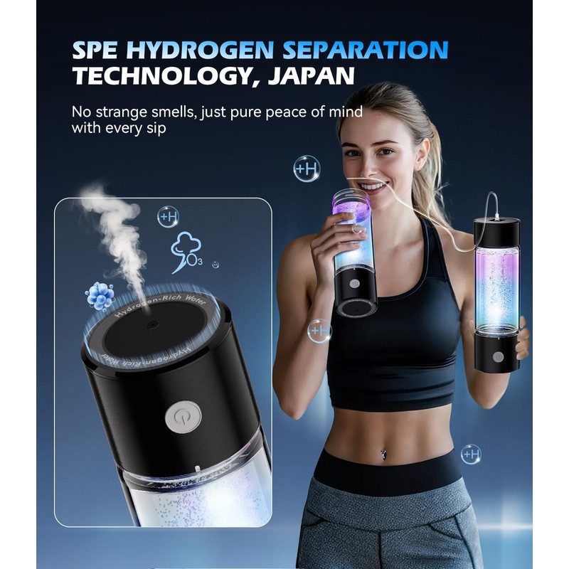 4.0 Upgrade Hydrogen Water Bottle & Hydrogen Absorption 【Certification -
