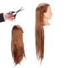 Long Hair Mannequin Head Light Brown Hairdresser Practice Training Head