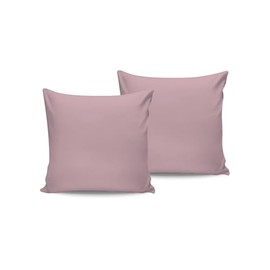Luxurious Satin Pillowcase Set (2 Pieces), Light Pink, 80 x 80 cm, 100% Cotton Satin, 210 Thread Count, 125 g/m², Machine Washable at 30°C